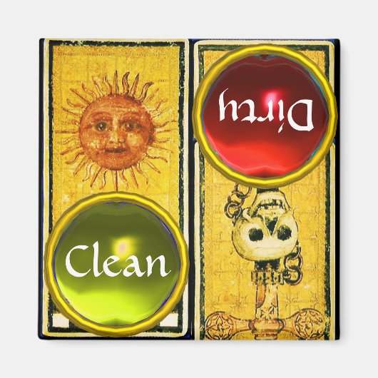 ANTIEK RENAISSANCE TAROTS/SUN AND ACE OF SWORTS MAGNEET (Voorkant)