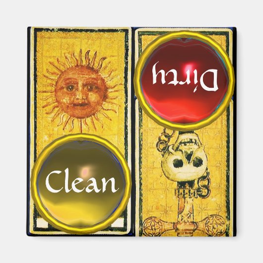 ANTIEK RENAISSANCE TAROTS/SUN AND ACE OF SWORTS MAGNEET (Voorkant)