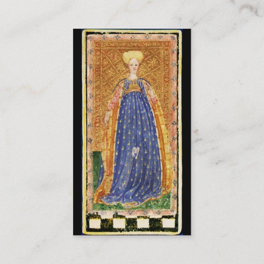 ANTIEK RENAISSANCE TAROTS/SUN AND MAID OF WAND VISITEKAARTJE (Achterkant)