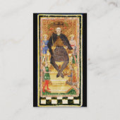 ANTIEK RENAISSANCE TAROTS/ SUN EN DE WERKNEMER VISITEKAARTJE (Achterkant)