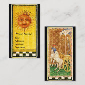 ANTIEK RENAISSANCE TAROTS/ SUN EN HET KORTJE VISITEKAARTJE (Voorkant / Achterkant)