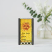 ANTIEK RENAISSANCE TAROTS/ SUN EN HET KORTJE VISITEKAARTJE (Staand voorkant)