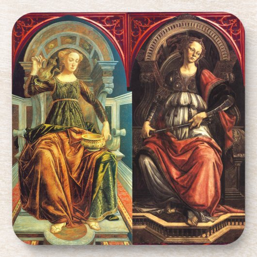 ANTIEK RENAISSANCE TAROTS / TEMPERANCE -FORTITUTIO BIER ONDERZETTER (Voorkant)