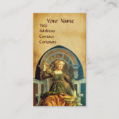 ANTIEK RENAISSANCE TAROTS TEMPERANCE PERKAMENT VISITEKAARTJE (Voorkant)