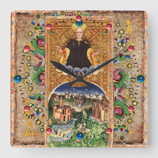 ANTIEK RENAISSANCE TAROTS/THE WORLD VIERKANTE KLOK (Voorkant)