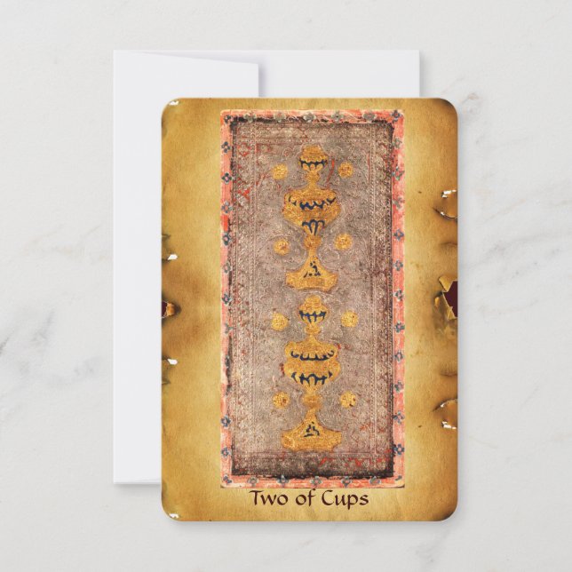ANTIEK RENAISSANCE TAROTS / TWEE CUPS (Voorkant)