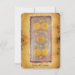 ANTIEK RENAISSANCE TAROTS / VIJF MUNTEN