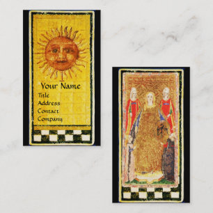 ANTIEK RENAISSANCE TAROTS / ZON EN DE KEIZERIN VISITEKAARTJE