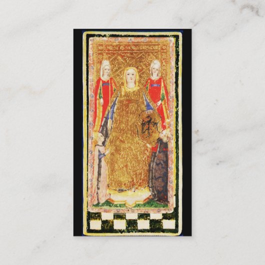 ANTIEK RENAISSANCE TAROTS / ZON EN DE KEIZERIN VISITEKAARTJE (Achterkant)