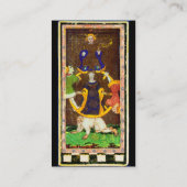 ANTIEK RENAISSANCE TAROTS/ ZON & WIEL VAN FORTUNE VISITEKAARTJE (Achterkant)