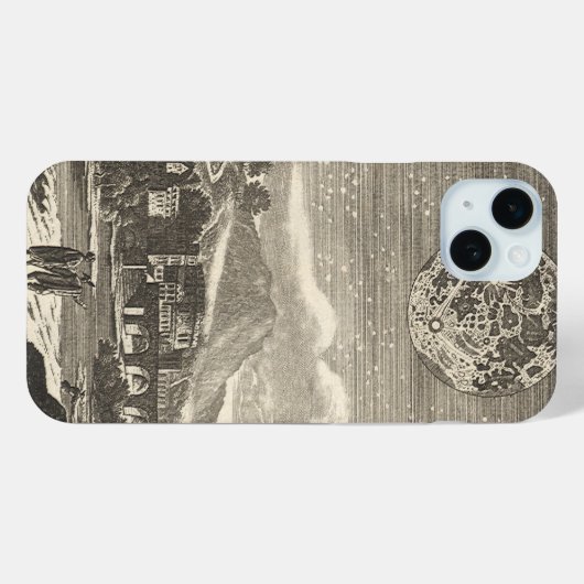 Antiek renaissance tijdperk maan door Allain Malle Case-Mate iPhone Case (Achterkant (horizontaal))