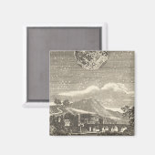 Antiek renaissance tijdperk maan door Allain Malle Magneet (Voorkant / Achterkant)