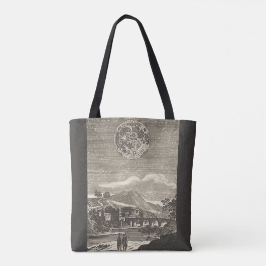 Antiek renaissance tijdperk maan door Allain Malle Tote Bag (Achterkant)