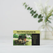 Antiek reparatiewinkel voor oude vrachtwagens visitekaartje (Staand voorkant)