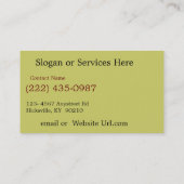 Antiek reparatiewinkel voor oude vrachtwagens visitekaartje (Achterkant)