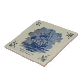 Antiek reproductie van delft Ship Tile 18e eeuw Tegeltje (Zijkant)