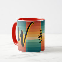Antiek retro naam, monogram  koffie