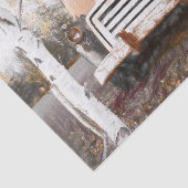  Antiek Retro Rustic Autumn Truck Sketch Tissuepapier (Detail)