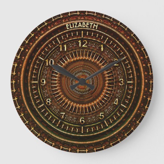 Antiek Retro Steampunk Rusty Art Deco Clock Grote Klok (Voorkant)