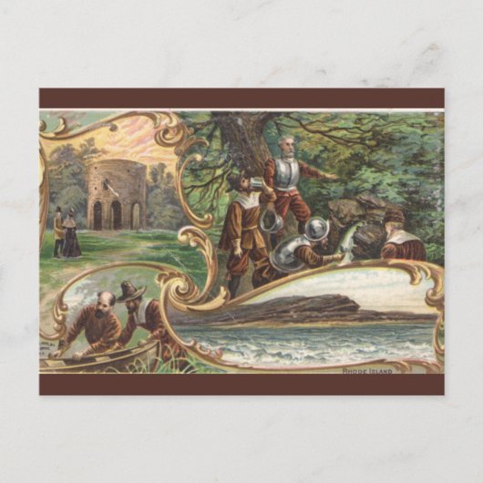 Antiek Rhode Island Briefkaart (Voorkant)