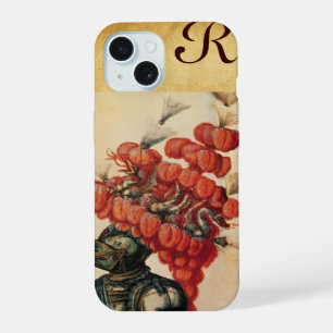ANTIEK RIDDERHELM, DRACONES EN RODE VEREN iPhone 15 HOESJE