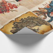 ANTIEK RIDDERHELM MET VEREN ADELAARS DRAKEN CADEAUPAPIER (Hoek)