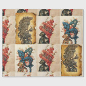 ANTIEK RIDDERHELM MET VEREN ADELAARS DRAKEN CADEAUPAPIER (Vlak)