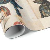 ANTIEK RIDDERHELM MET VEREN ADELAARS DRAKEN CADEAUPAPIER (Rol Hoek)