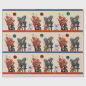 ANTIEK RIDDERHELMEN, ROODBLAUWE VEREN, DRAKEN CADEAUPAPIER (Vlak)