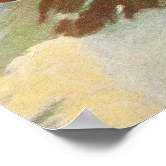  Antiek rivier Rapids Canada Oliver Kemp Poster (Hoek)