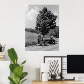 Antiek Road Grader, 1937 Poster (Thuiskantoor)