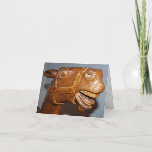 Antiek Rocking Horse Kaart (Voorkant)