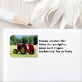 Antiek rode Boerderij tractor Etiket (Insitu)