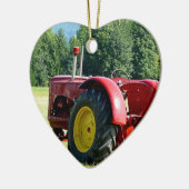 Antiek rode Boerderij tractor Keramisch Ornament (Links)