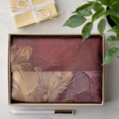 Antiek rode bordeaux faux gouden barokke ornamente tissuepapier (Geschenk)