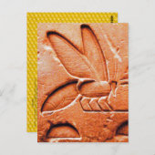 ANTIEK RODE EGYPTIAN HONEY BEEKEEPER BRIEFKAART (Voorkant / Achterkant)
