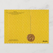 ANTIEK RODE EGYPTIAN HONEY BEEKEEPER BRIEFKAART (Achterkant)