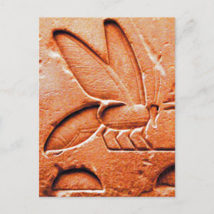 ANTIEK RODE EGYPTIAN HONEY BEEKEEPER BRIEFKAART