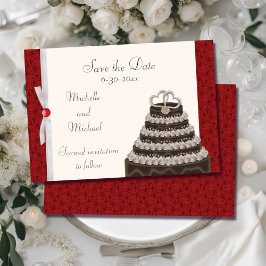 Antiek rode Florentine Sla de datum op Save The Date