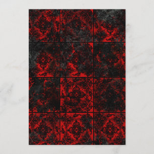 Antiek Rode Gothische bruiloft Kaart