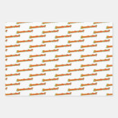 Antiek rode kerst telefoon cadeau inpakpapier vel (Voorkant 2)