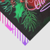 Antiek rode kerst telefoon cadeau tissuepapier (Detail)
