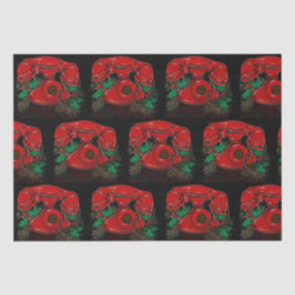 Antiek rode kerst telefoon cadeau tissuepapier