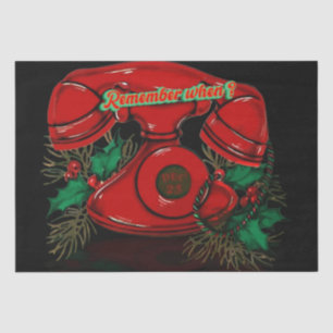 Antiek rode kerst telefoon cadeau tissuepapier