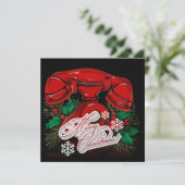 Antiek rode kerst telefoon feestdagenkaart (Staand voorkant)