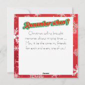 Antiek rode kerst telefoon feestdagenkaart (Achterkant)