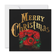 Antiek rode kerst telefoon