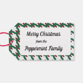 Antiek Rode Kerstmis Telefoon Coördineren Cadeaulabel (Achterkant Horizontaal)