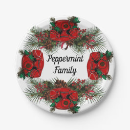 Antiek Rode Kerstmis Telefoon Coördineren Papieren Bordje