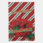 Antiek Rode Kerstmis Telefoon Coördineren Theedoek (Verticaal)